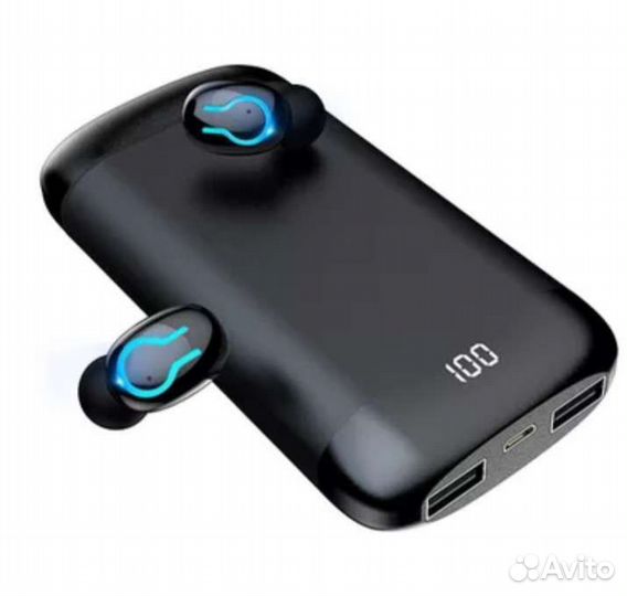 Беспроводные наушники + power bank