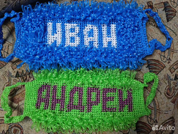 Мочалки ручной вязки