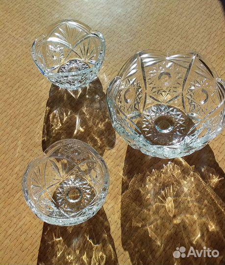 Салатники хрустальные