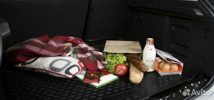 Коврик в багажник Opel Zafira C 2012 5/7 мест, длинный пластик