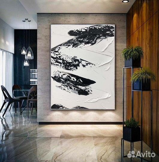 Стильная картина маслом на холсте Абстракция