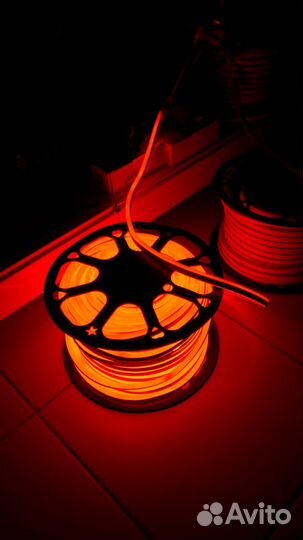 Светодиодная неоновая лента, зелёная, красная IP67