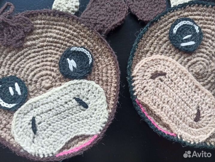 Прихватки, сервировочные салфетки из джута