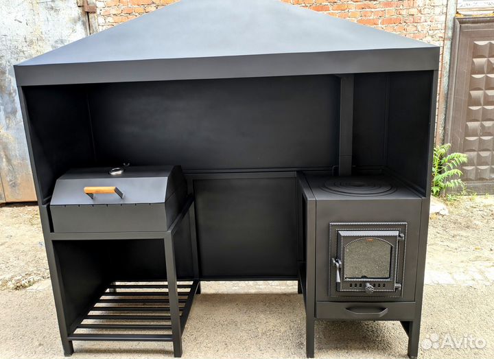 Мангал 6 мм, мангальная зона, казан, гриль,барбекю