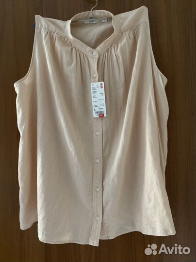 Блуза новая uniqlo лен 48-50