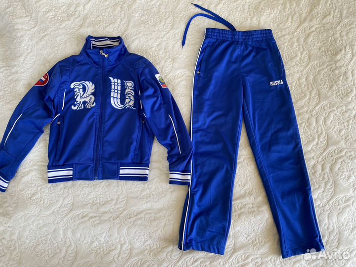 Детский спортивный костюм синий russia р.140-146
