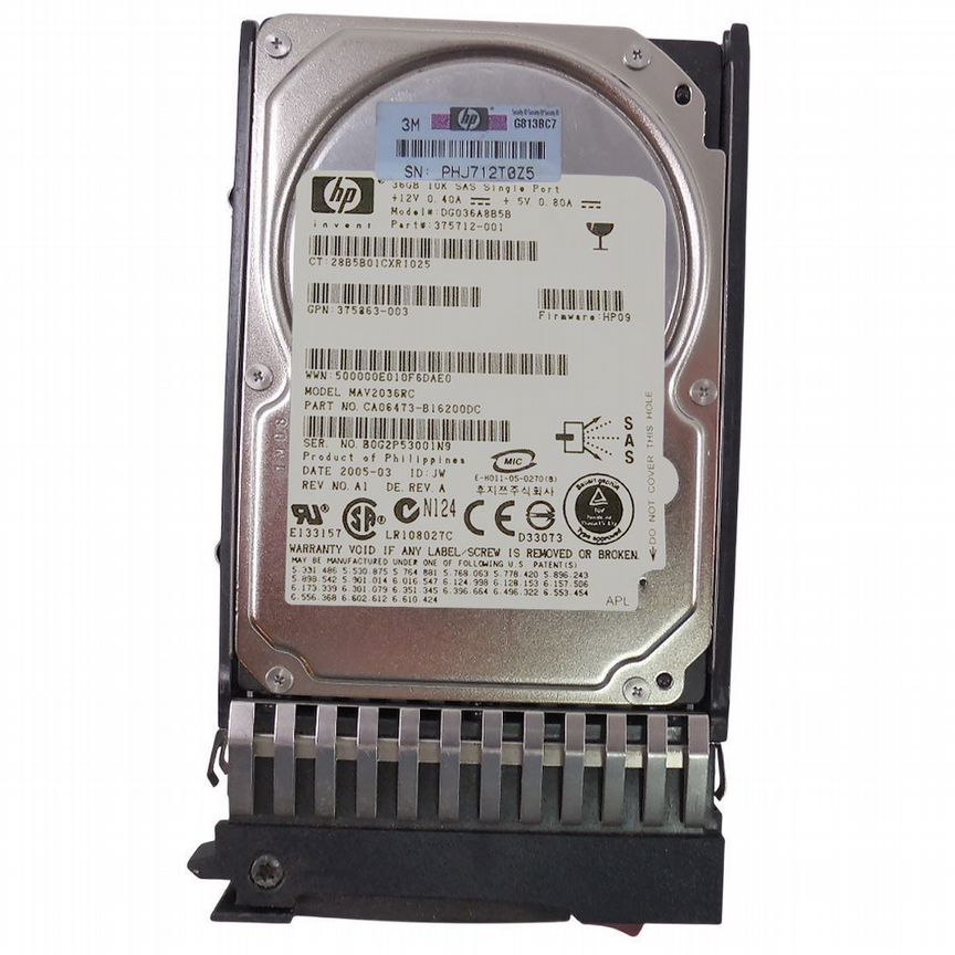 [DG036A8B5B] Жесткий Диск Hp 36gb Sas 2,5" Hdd Dg036a8b5b