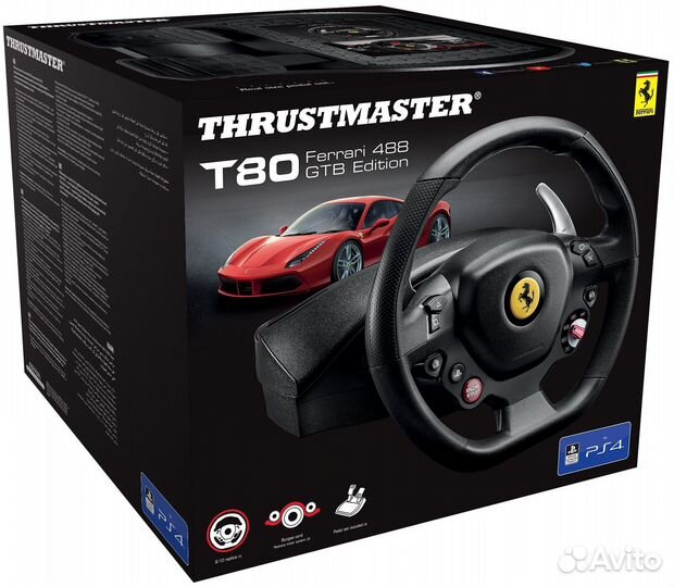 Геймпад Thrustmaster T80 RW ferrari 488 GTB emea