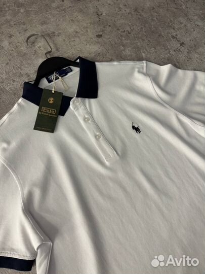 Футболка поло Polo Ralph Lauren белая мужская