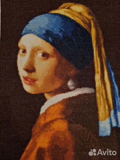 Картина ручной работы техника счетный крест