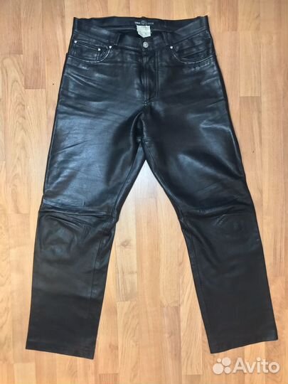 Штаны versace кожаные