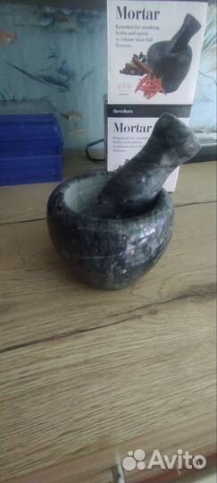 Мраморная ступка с пестиком