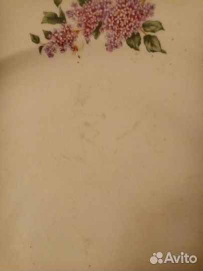 Тарелка фарфоровая большая 34,5 см Дулево