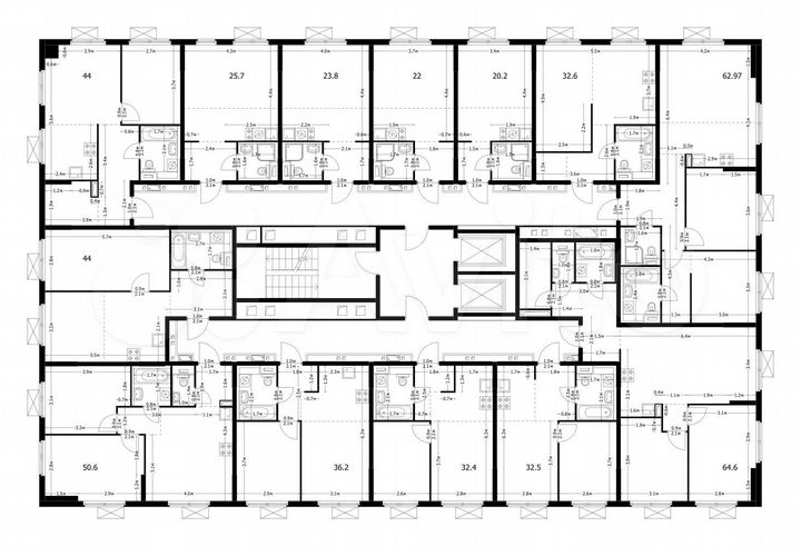 Квартира-студия, 44 м², 13/17 эт.