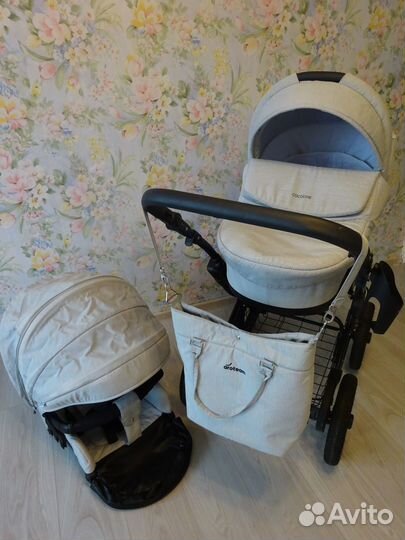 Коляска 2 в 1 Aroteam cocoline светло-серая