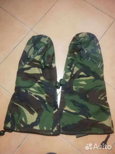 Шерстяные толстые перчатки и варежки с регулировко