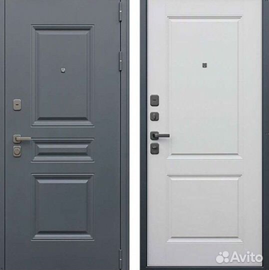 Дверь входная серая металлическая Барселона