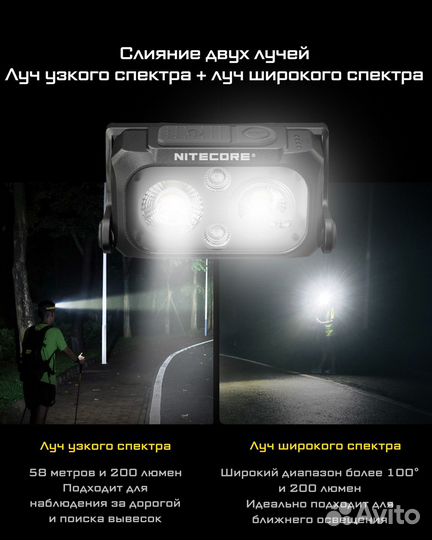 Налобный фонарь Nitecore NU25 UL