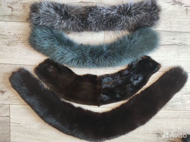 Меховой воротник песец,норка,енот опушка