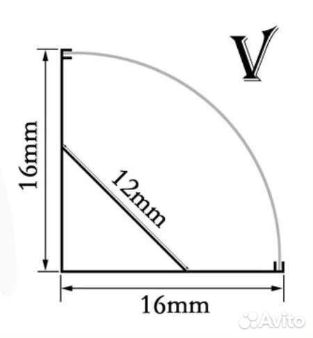 Угловой профиль светодиодной ленты 10м