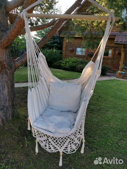 Подвесное кресло гамак макраме