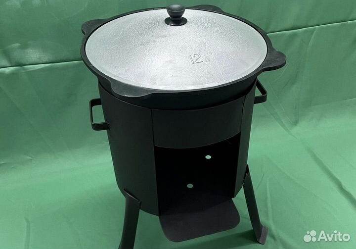Мангал с подказанником с казаном