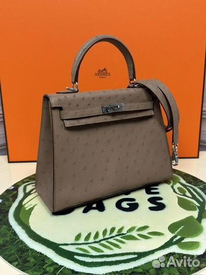 Сумка женская Hermes Kelly Sellier 25 Ostrich