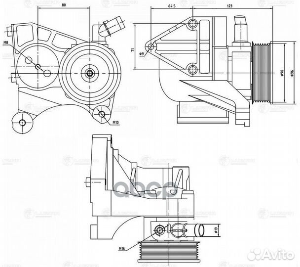 Насос гур для а/м Fiat Ducato (06) 2.3JTD (L L