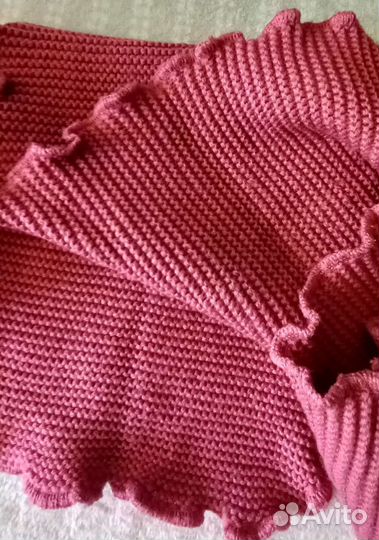 Берет женский двойная вязка+шарф