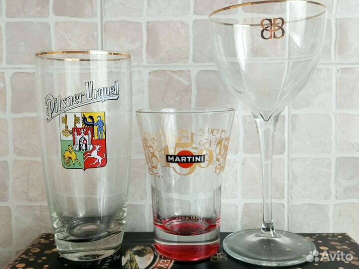 Коллекционные стакан и фужер