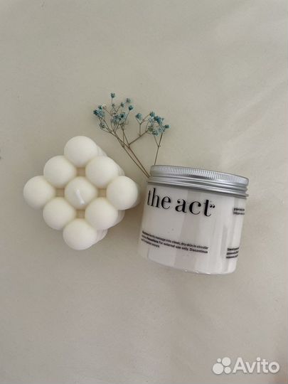 Свеча «бабл куб» из натурального соевого воска