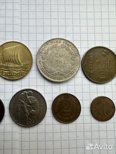 Монеты из разных стран довоенные