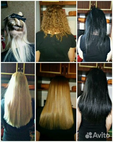 Наращивание волос, снятие, коррекция. Выпрямление