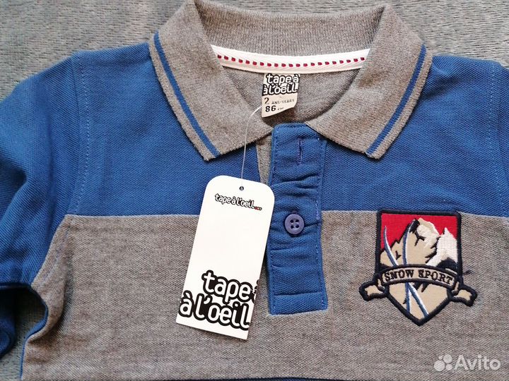 Лонгслив и поло для мальчика, р.86, новые