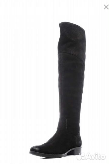 Сапоги ботфорты замшевые