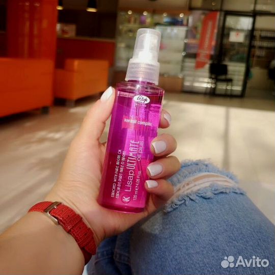 Разглаживающее масло в виде спрея с эффектом термо