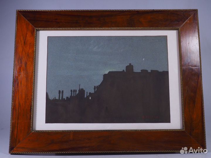 А. Рылов. Пейзаж «Лунная ночь из окна». 1915 год