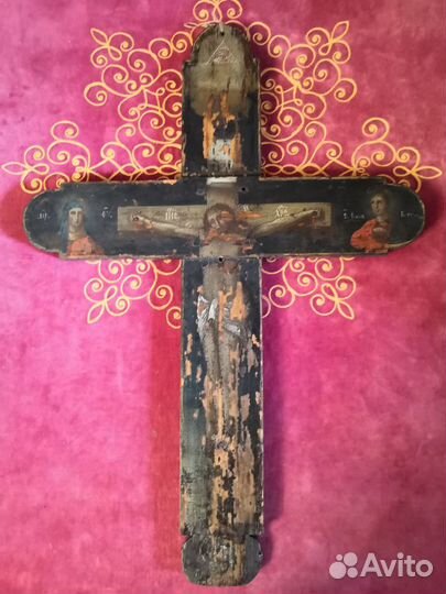 Крест Распятие Православный напрестольный 18 век