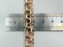 Золотой браслет плетение «бисмарк» 22,5см