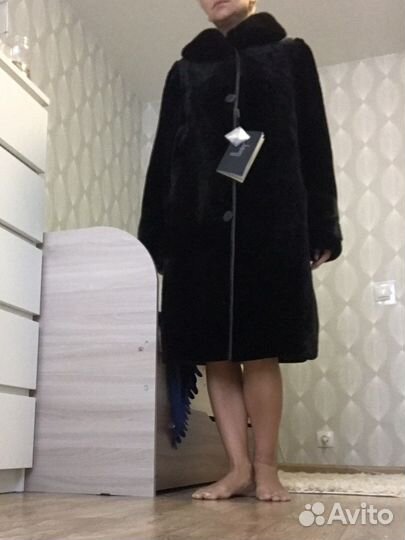 Шуба мутоновая с норкой