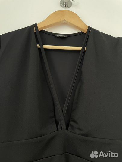 Черное облегающее платье river island M