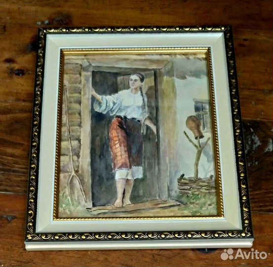 Картина Дерегус М народный худ СССР 20х25 см к.акв