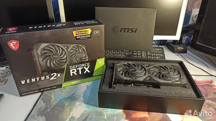 Видеокарта MSI GeForce rtx 3060 ventus 2x OC 12gb