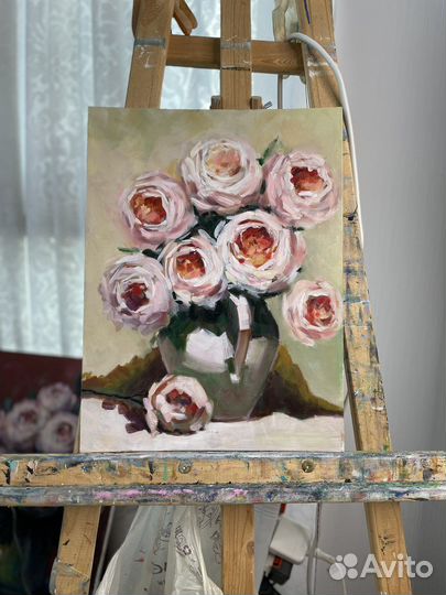 Картина маслом цветы