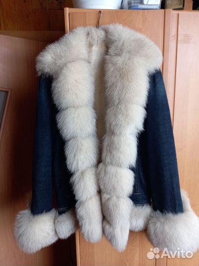 Куртка демисезонная женская с натуральным мехом