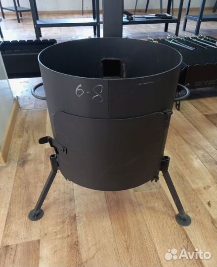 Печь для казана 6-8 литров с трубой и дверцей