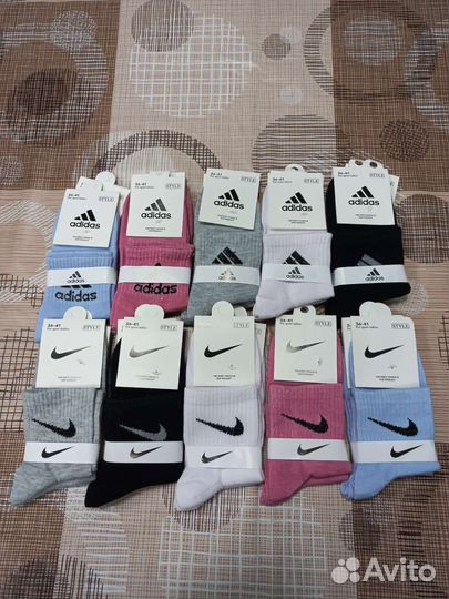 Носки женские nike/adidas хлопок