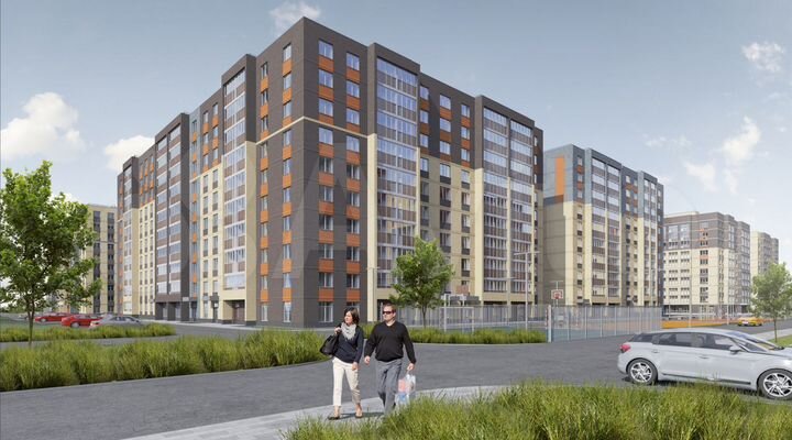 2-к. квартира, 55,4 м², 7/10 эт.