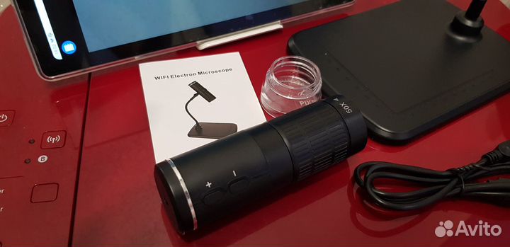 Wi-Fi + USB микроскоп 1080p x1000 подсветка