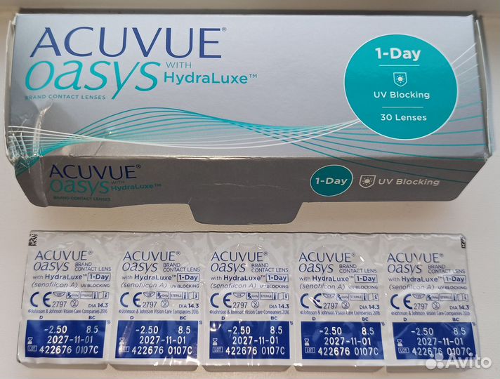 Линзы контактные однодневные Acuvue Oasys